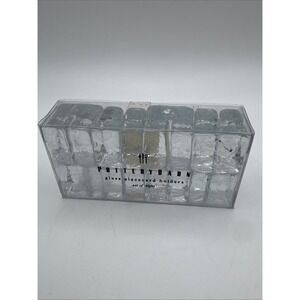 Pottery Barn Placecard Holders Clear Glass Cubes Wedding Shower Display Set 8